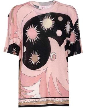 Emilio Pucci Star Print T-Shirt - Pink