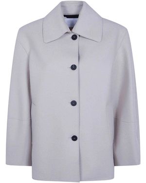 Harris Wharf London Puff Sleeves Jacket - Blue