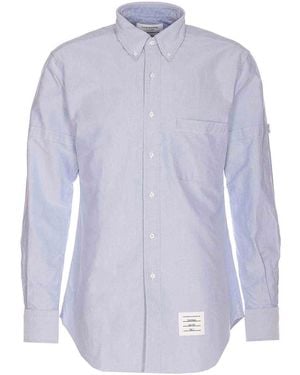 Thom Browne Light Classic Shirt With Frotnal Buttons - Purple