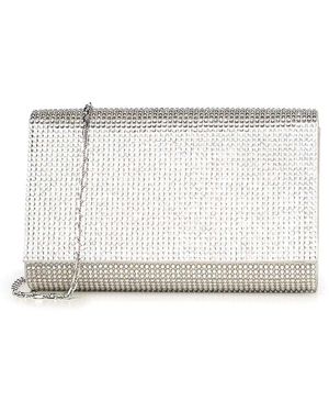 Rene Caovilla Aida Clutch With Crystals - White