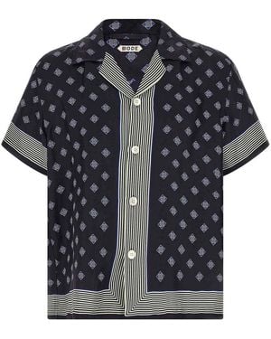 Bode Camicia Con Diamanti Foyer - Nero