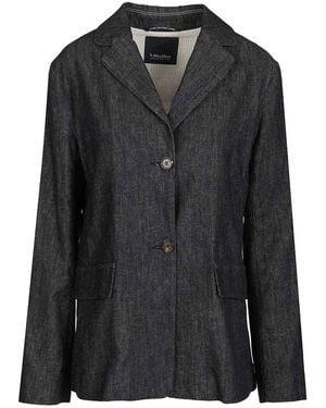 Max Mara Leone Stretch Denim Jacket - Black