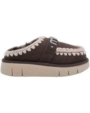 Mou Suede Bounce Clog - Brown