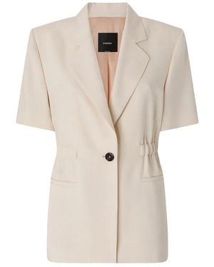 Pinko Assago Frisottino Swan Jacket - Natural