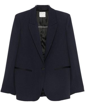 forte_forte Single-Breasted Blazer Jacket - Blue