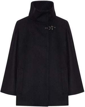 Fay Wool And Cashmere Cloth Cape - Black