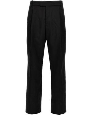 McQueen Gabardine Wool Trousers - Black