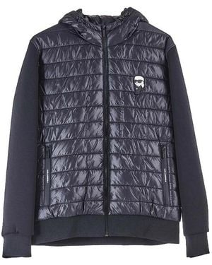 KARL LAGERFELD Karl Hooded Down Jacket - Blue