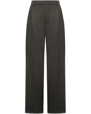 Soeur Watson Poplin Pants With Pleats - Gray