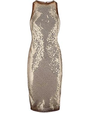 The Attico Sequin-Embellished Mini Dress - Natural