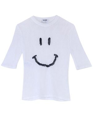 Moschino Smile Short Sleeve Shirt - White