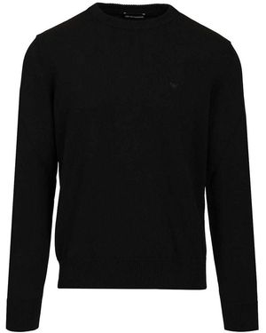 Emporio Armani Cotton Jumper - Black