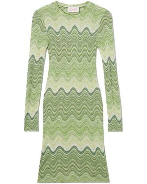MC2 Saint Barth Imany Long-Sleeved Dress Rachel Sea Wave Soft - Green
