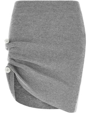 GIUSEPPE DI MORABITO Jewel Pin Skirt - Gray