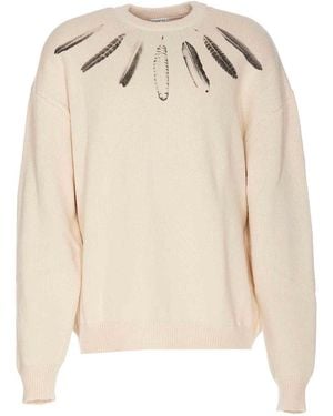 Marcelo Burlon Round Neck - Natural