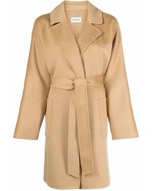 P.A.R.O.S.H. Coat With Belt - Natural