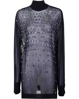 Dries Van Noten Chads Emb 2314 Ebroider Shirt - Blue