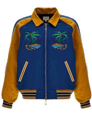 Rhude 'Palm Eagles Souvenir' Bomber Jacket - Blue