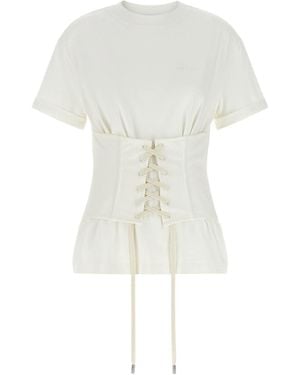 McQueen Corset T-Shirt - White