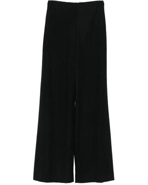 Harris Wharf London Flared Superfine Merino Trousers - Black