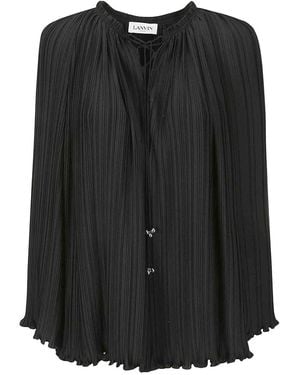 Lanvin Pleated Blouse - Black
