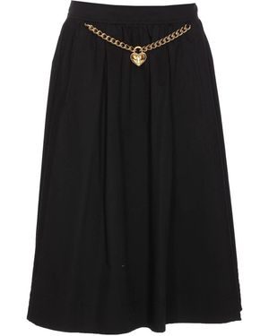 Moschino Heart Lock Skirt - Black