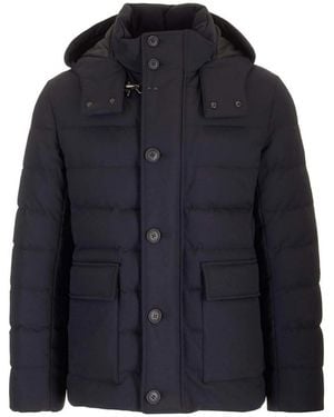 Fay Technical Jersey Down Jacket - Blue