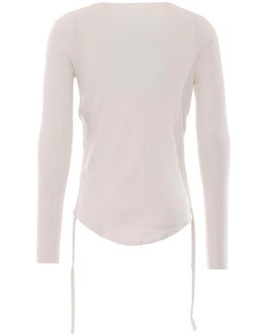 Ann Demeulemeester Hamar Wrinkled Long Sleeves Top - White