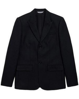 Balenciaga Single-Breasted Slim Fit Jacket - Blue