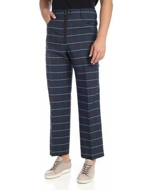 KENZO Check Pattern Pants Collaboration Mem - Blue