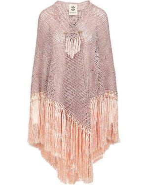 Chiara Is Rose Cape Shawl - Pink