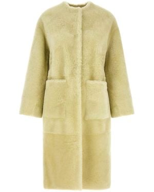 Blancha Long Fur Coat - Yellow