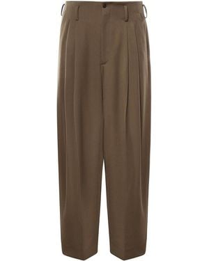 Hed Mayner Tailored Pleated Pants - Brown