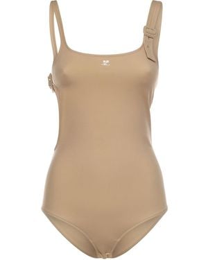 Courreges Buckle Swimsuit - Natural