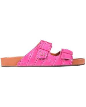 L'Autre Chose Sandals With Coconut Print Leather - Pink