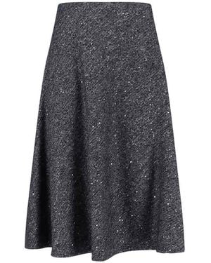 Tagliatore Sequin Midi Skirt - Grey