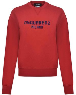 DSquared² Sweatshirt Made Of Cotton - Red