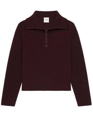 Courreges Trucker Sweater - Purple