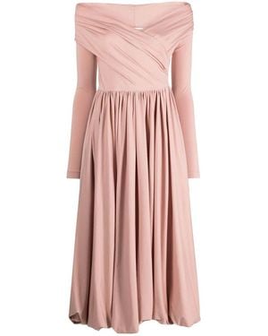 Philosophy Di Lorenzo Serafini Cotton Jersey Midi Dress - Pink