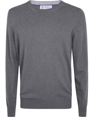 Brunello Cucinelli Rundhalspullover - Grau