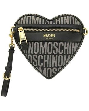 Moschino Lurex Logo Cuore - Grey