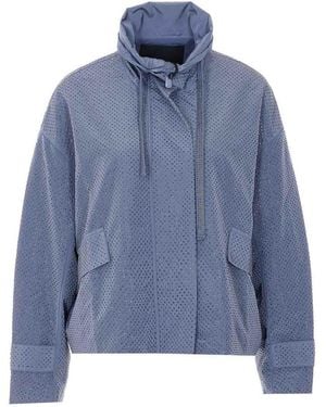 Pinko Babette Jacket With Zip Closure - Blue