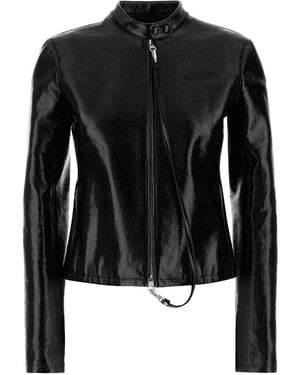 Courreges Courrèges City Cropped Biker Jacket - Black