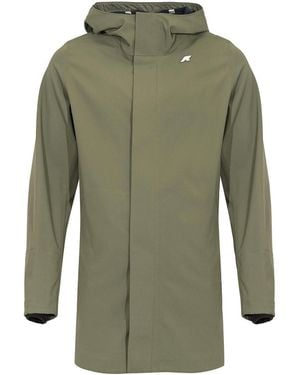 K-Way Marlyn Bonded Long Jacket - Green