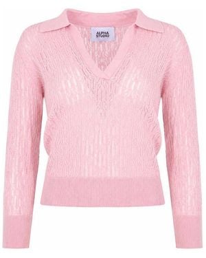 Alpha Studio Polo Shirt - Pink