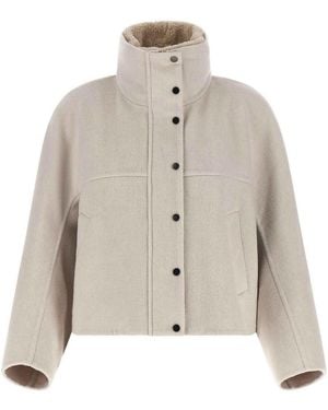 Brunello Cucinelli Cropped Coat - Natural
