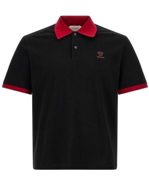 Versace Medusa' Polo Shirt - Black