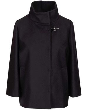 Fay Wool Cape - Blue