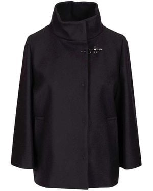 Fay Wool Cape - Blue