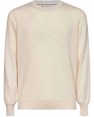 Brunello Cucinelli Cashmere Crew Neck Jumper - Natural
